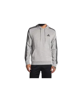 Adidas Essentials 3-Stripes Fleece Hoodie for Men  Medium Grey Heather