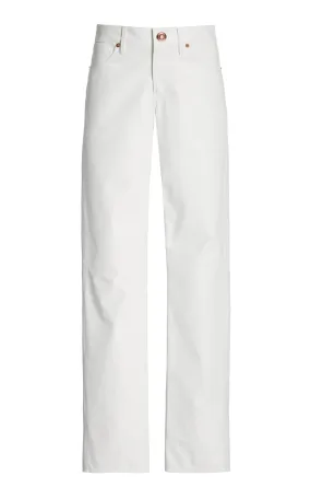 Charles Pant in White Nappa Leather