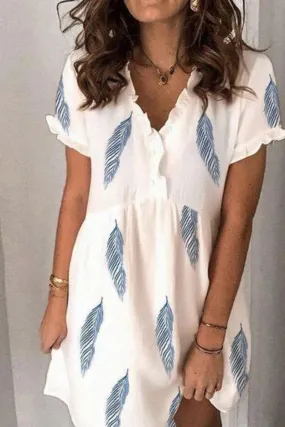 Dew Shoulder White Trendy Ankle Length Dress