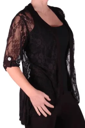 Emily Lace Plus Size Cardigan