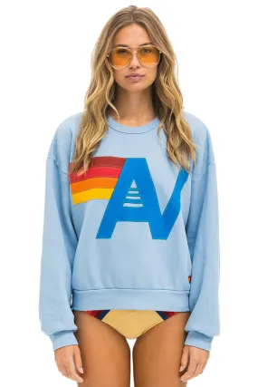 LOGO STITCH RELAXED CREW SWEATSHIRT - ICE