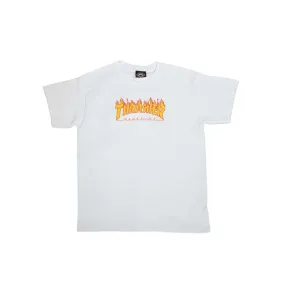 Thrasher Youth Flame Tee - White