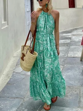 Trendy Bohemian Folk Maxi Dress